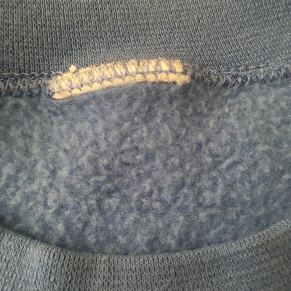 Vintage light blue pullover sweatshirt (unisex, sizes XS through L) - Picture 6 of 10